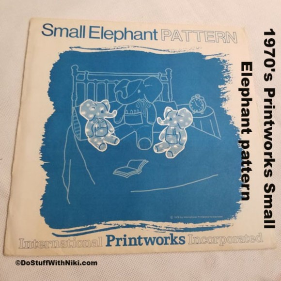 1970's Printworks Small Elephant pattern PAT046 - Picture 1 of 5